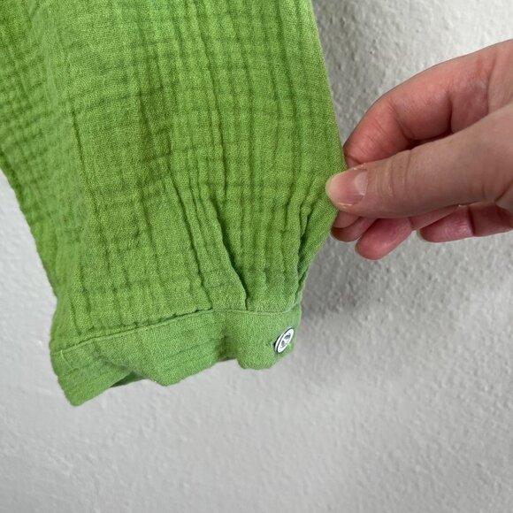 Soft Surroundings XL Green Cotton Gauze Tunic Top - Picture 6 of 13